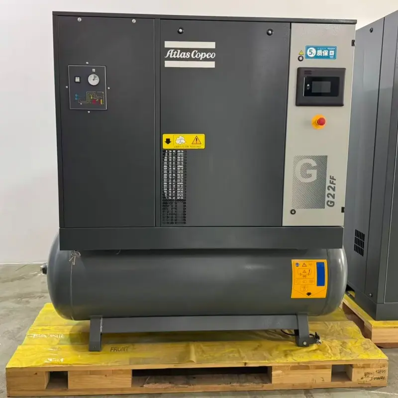 ॲटलस कॉप्को G22FF 22kW 30HP ऑइल इंजेक्टेड रोटरी स्क्रू एअर कंप्रेसर औद्योगिक उत्पादनासाठी