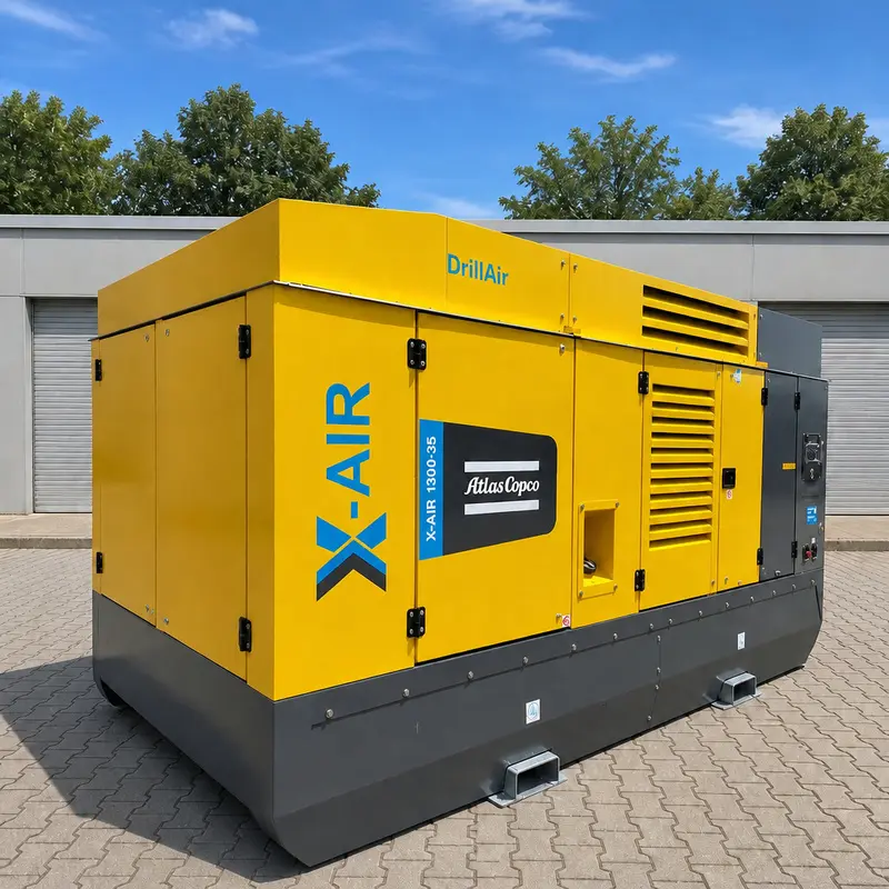 Atlas Copco X-Air 1300 35 मोठा मोबाइल डिझेल कंप्रेसर 412kW 35Bar ड्रिलिंग अस्सल