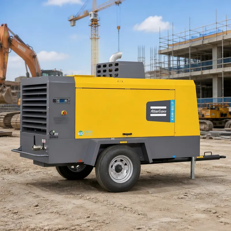 Atlas Copco X-Air+600-17 पोर्टेबल डिझेल कंप्रेसर 154kW अस्सल