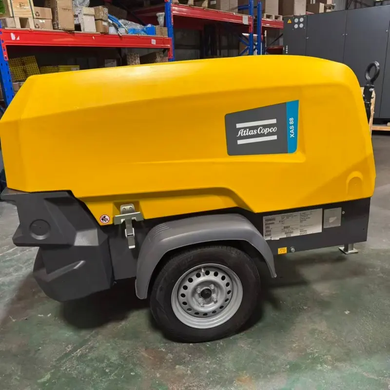Atlas Copco XAS 88 KD पोर्टेबल डिझेल एअर कंप्रेसर ऑनस्ट्रक्शन खनन अस्सल
